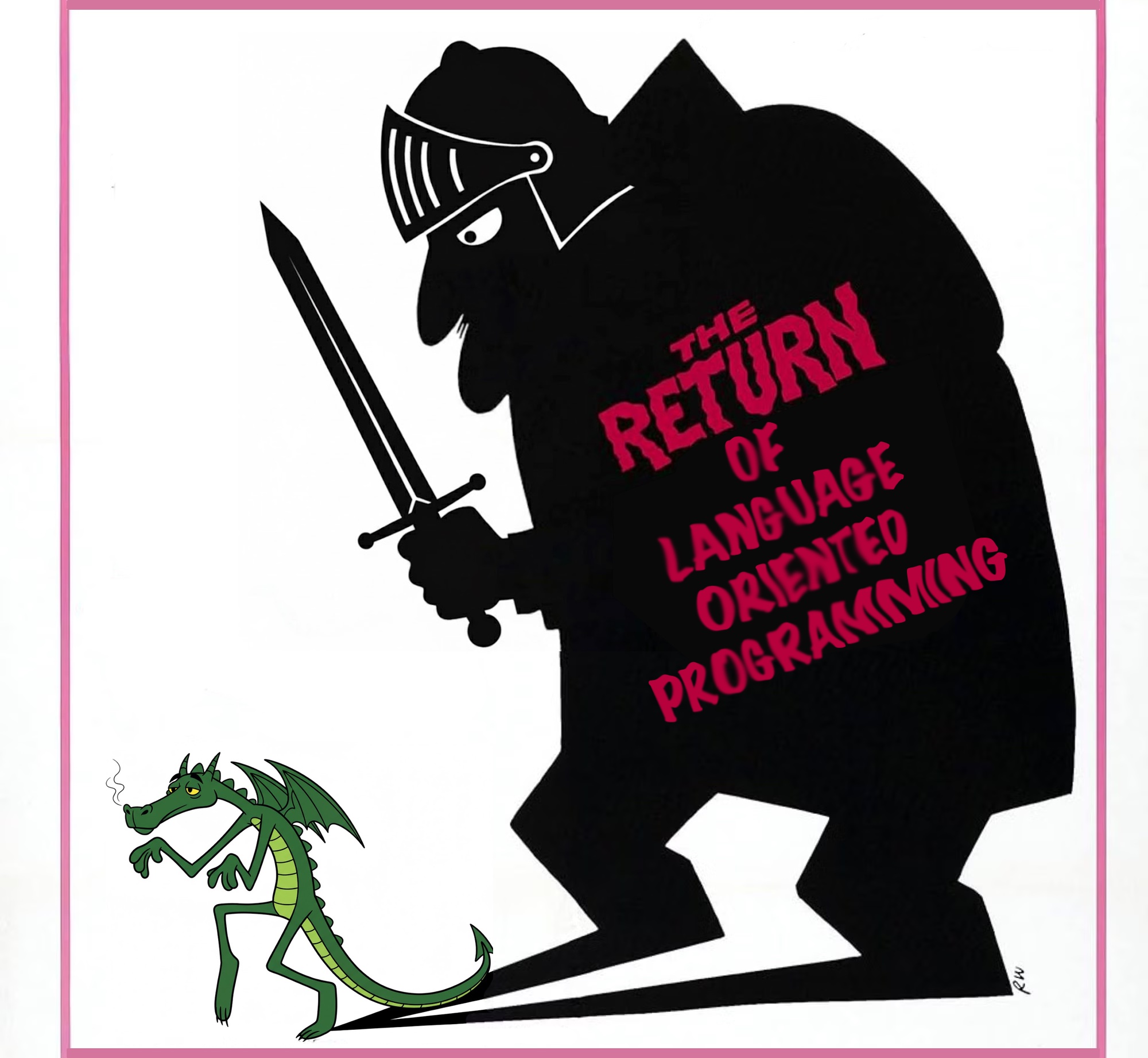 Spoof of 'The Return of the Pink Panther' with a dragon in place of the panther, and the silhouette of the knight instead of Inspector Clouseau Spoof of 'The Return of the Pink Panther' with a dragon in place of the panther, and the silhouette of the knight instead of Inspector Clouseau